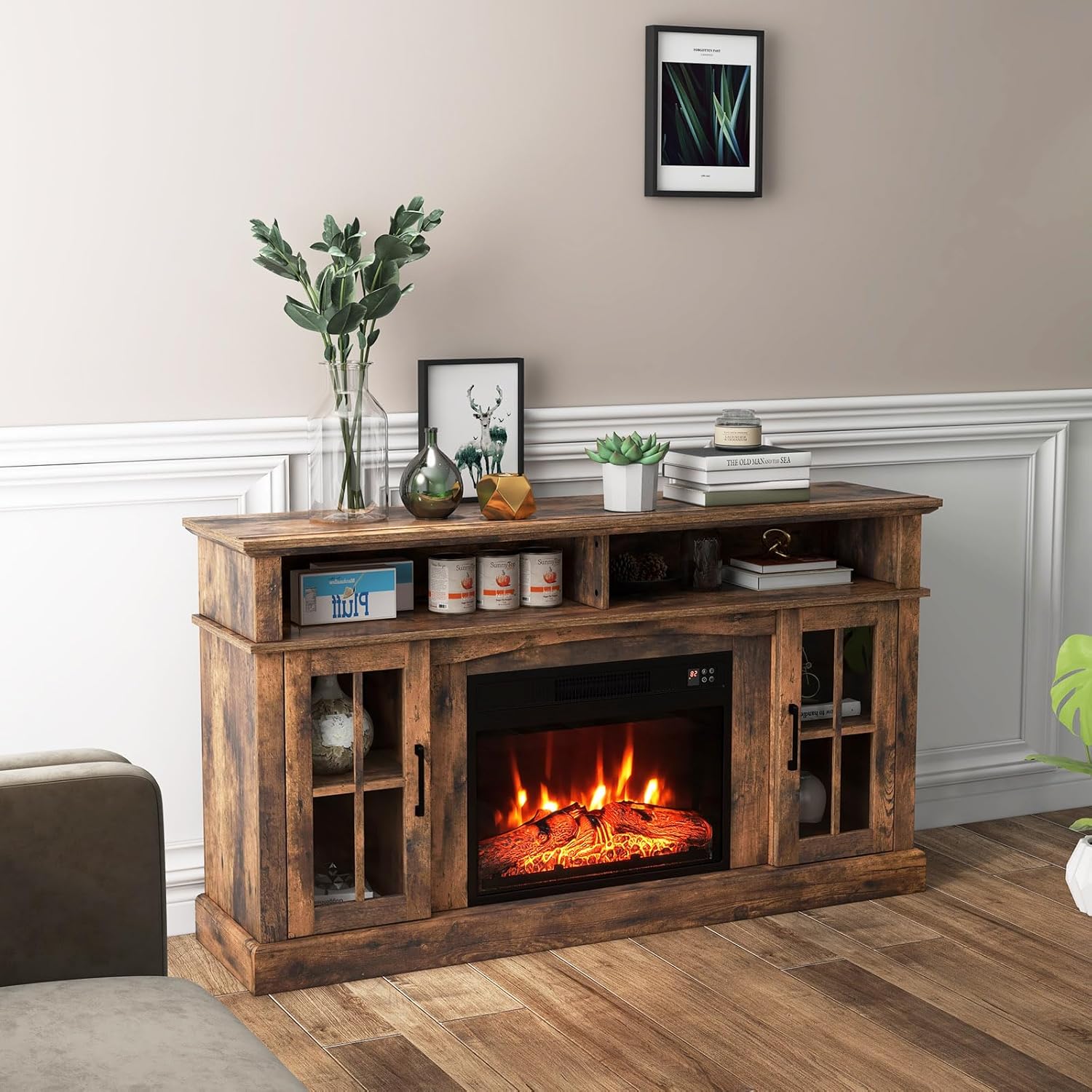 Electric Fireplace TV Stand fo