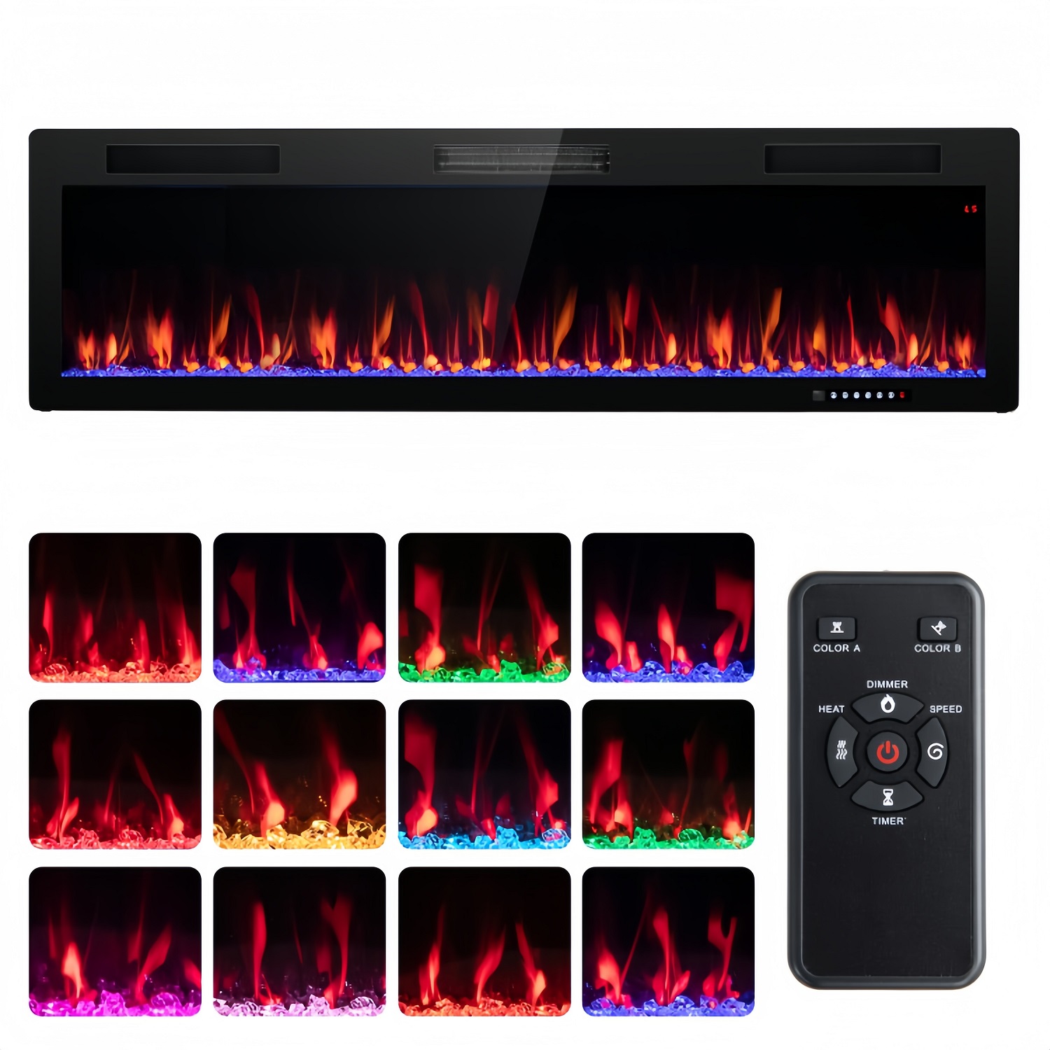 Electric Fireplace 60 Inches R